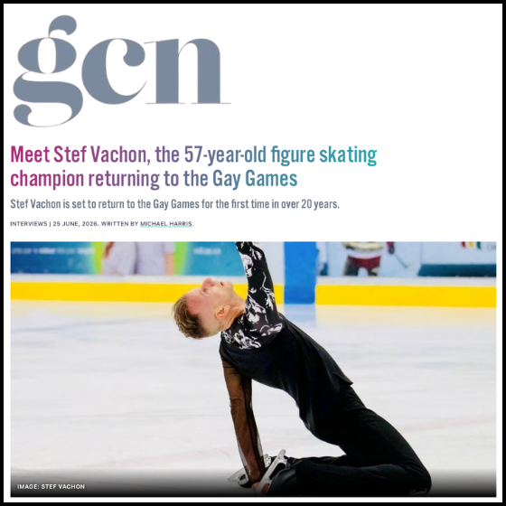 Meet Stef Vachon, the 57-year-old figure skating champion returning to the Gay Games

Stef Vachon is set to return to the Gay Games for the first time in over 20 years.

by MICHAEL HARRISFigure skater Stef Vachon is returning to the Gay Games aged 57, heading to Valencia for the 2026 edition this June. A multiple gold medalist, the French-Canadian athlete has not competed since winning at the World Outgames in 2006.
Last year, he was diagnosed with fibromyalgia. Despite this, he has decided it is time to return to figure skating.
GCN had a chat with Stef to discuss how his career in figure skating has changed the course of his life, and why now is the time to return to the Gay Games.
